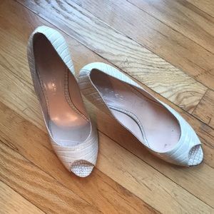 Casadei Rockodrill Fragola peep toe kitten heels